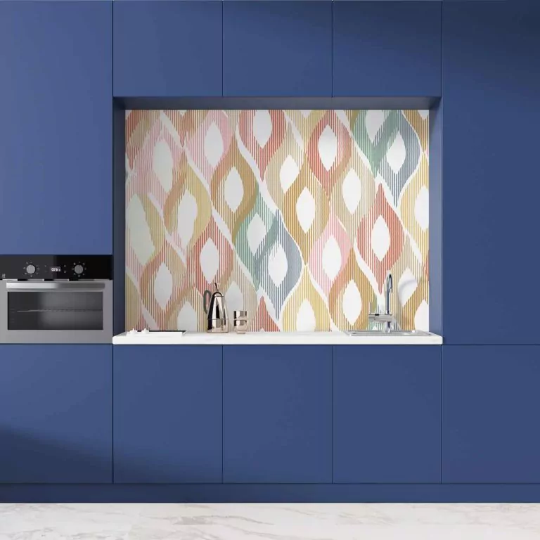 credence cuisine motif geometrique abstrait raye
