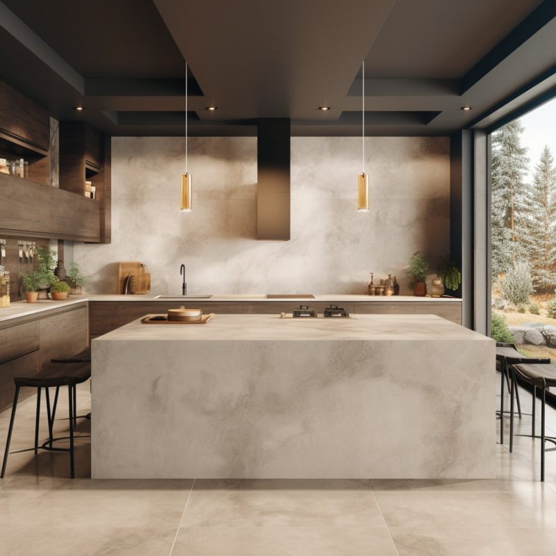 Îlot central de Cuisine Céramique – « Black » | Meilleur Plan cuisine