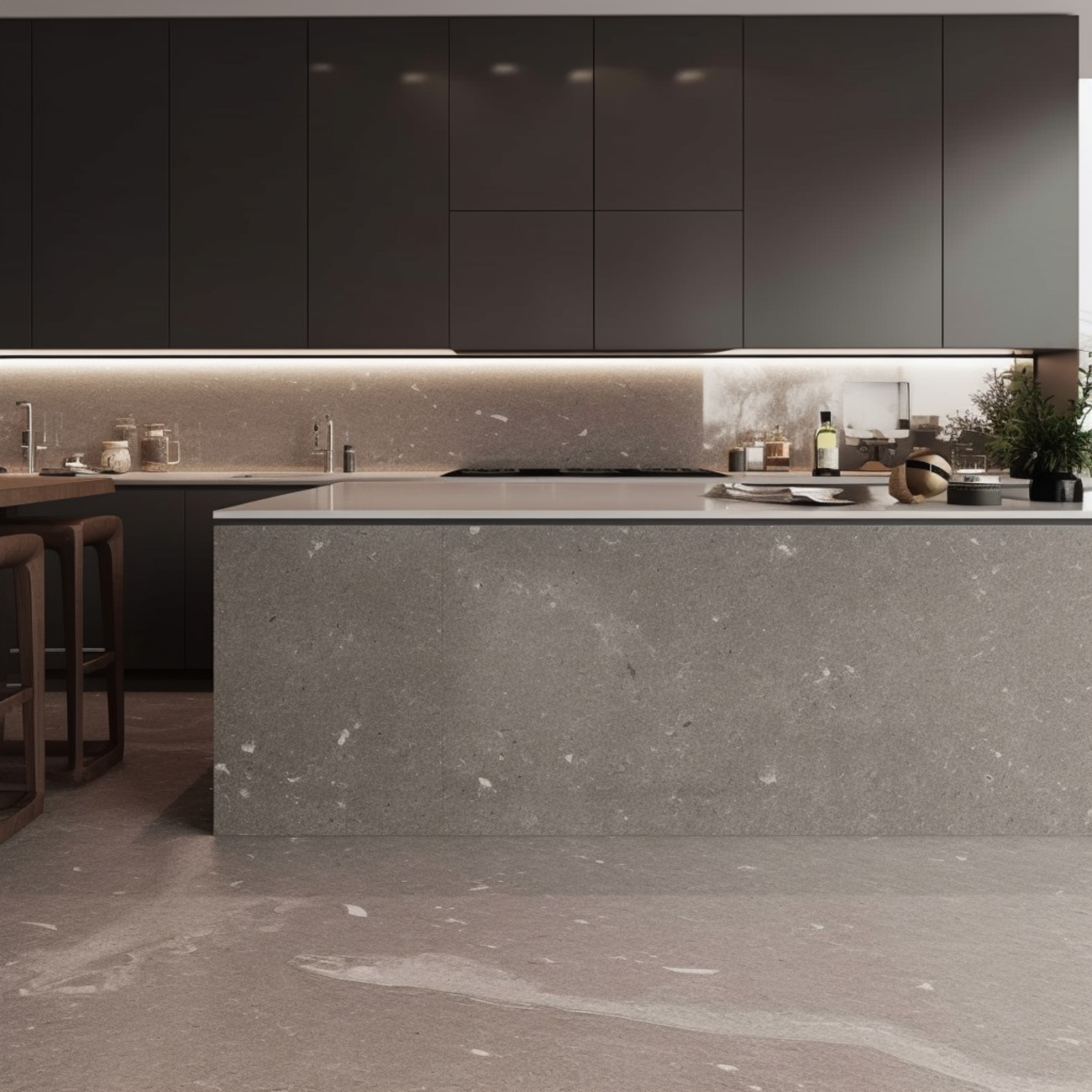 Ilot central de cuisine en Céramique – “Milan Stone” 15