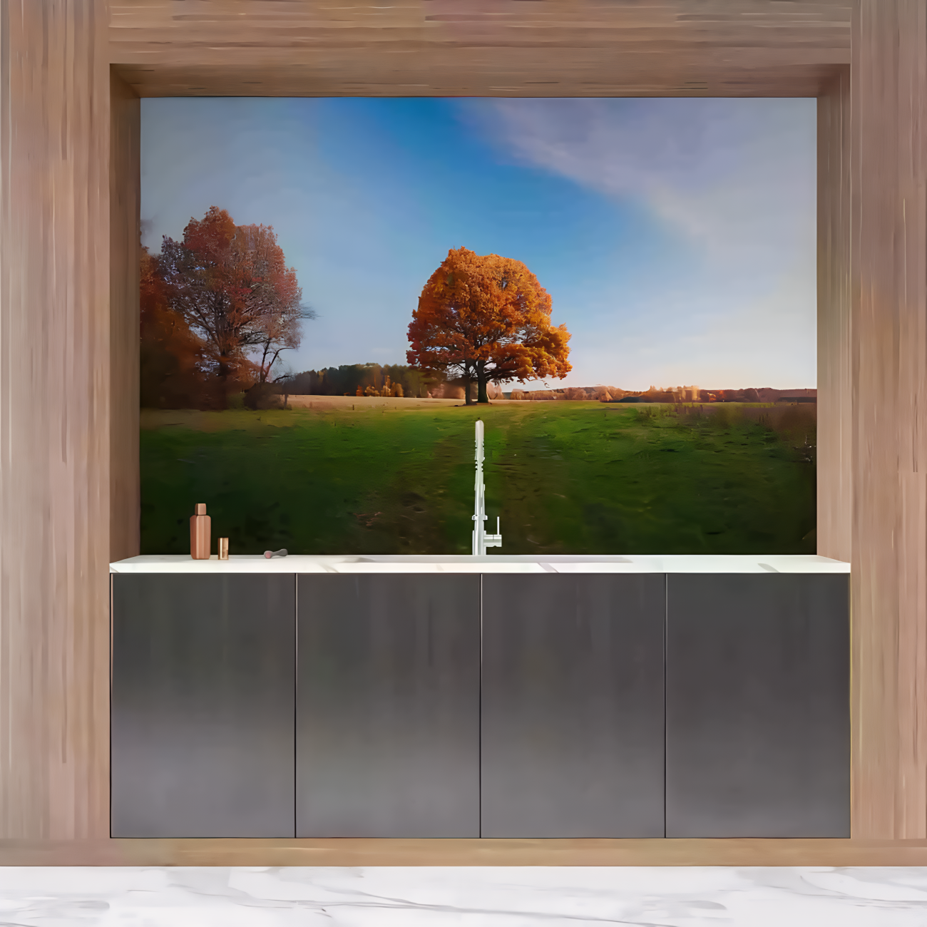 Crédence de Cuisine Arbres – Image 2