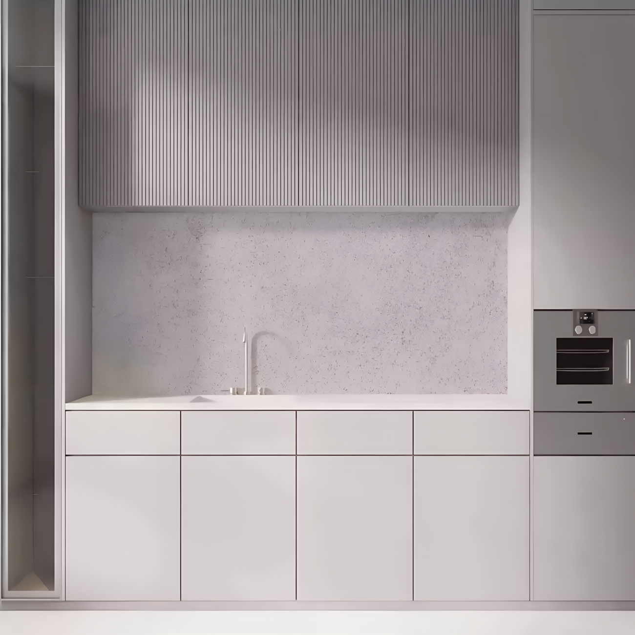 Crédence de Cuisine "Charme Béton Beige"
