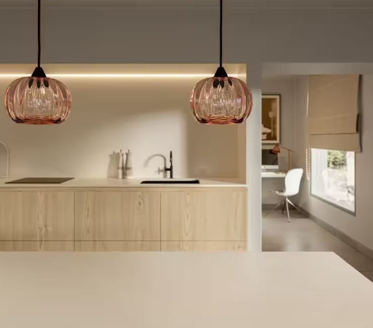 Meilleur plan cuisine en Silestone « Linen Cream » – Image 2