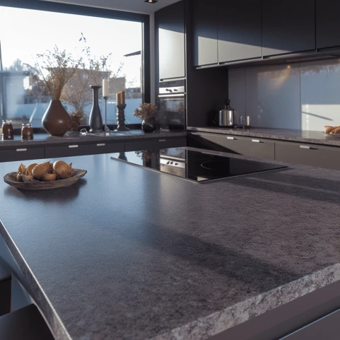 Plan de Travail Quartz- “Raven Caesarstone” 6