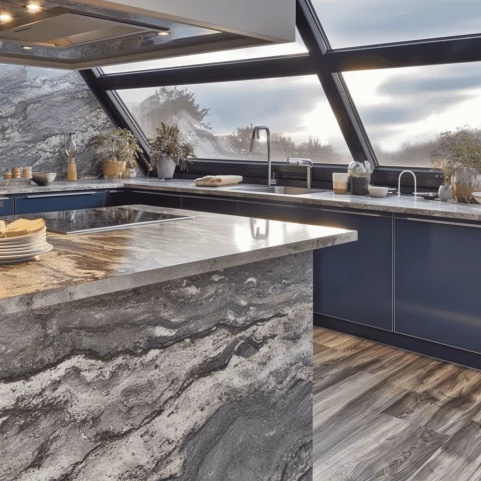 Plan Travail Quartz – “Airy Concrete Caesarstone” 7