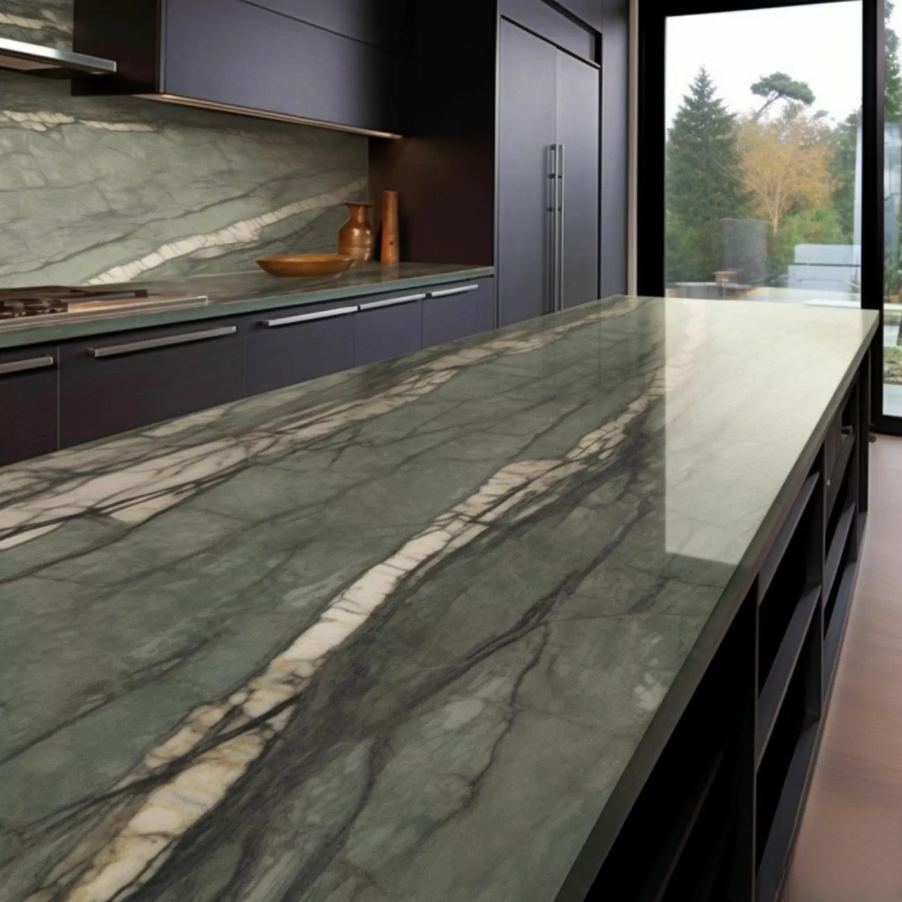 Plan de Travail en Granit Vert “Sequoia” 3