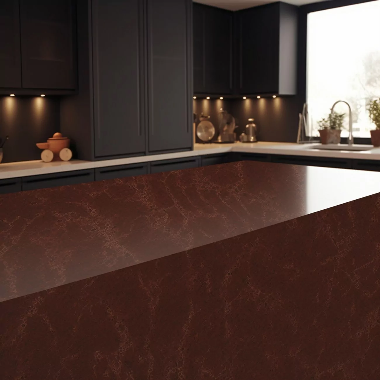 Plan de Travail Cuisine Quartz – “Burnbury” 4