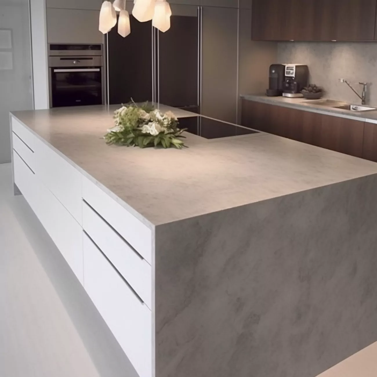 Plan Travail Quartz – “Airy Concrete Caesarstone” 4