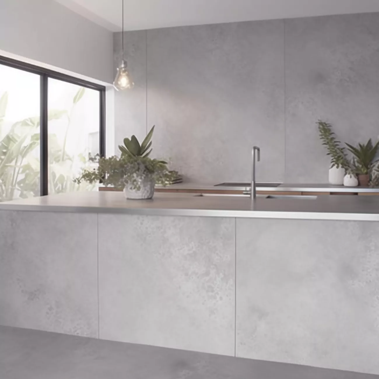 Plan Travail Quartz – “Airy Concrete Caesarstone”