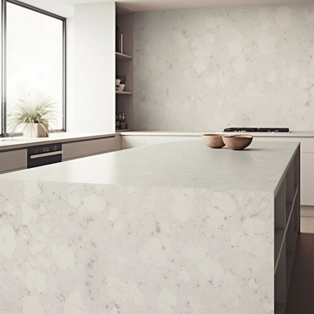 Plan de Travail Quartz Blanc – “Montblanc Caesarstone” 3