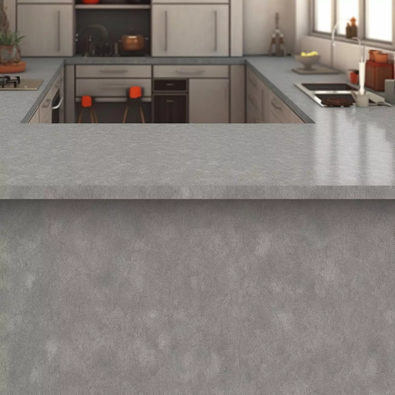 Plan de Travail Quartz – “Caesarstone Gris Côtier” 3