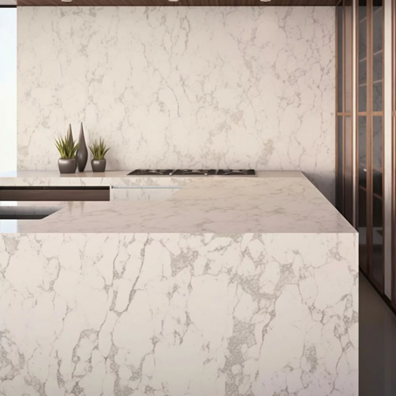 Plan de Travail Cuisine Quartz – “Cascata Caesarstone” 4