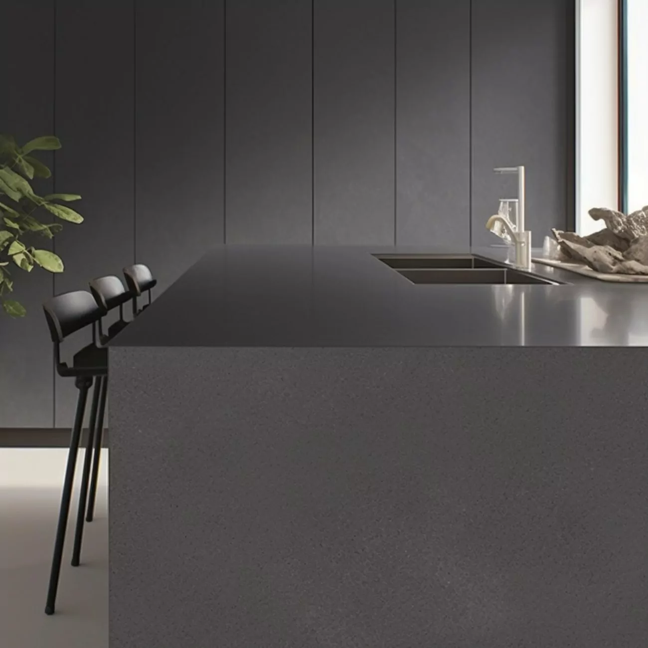 Plan de Travail Quartz- “Raven Caesarstone”