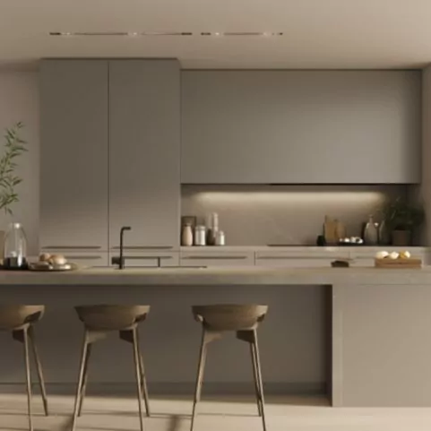 Plan De Travail Cuisine Corian – “Elegant Gray”