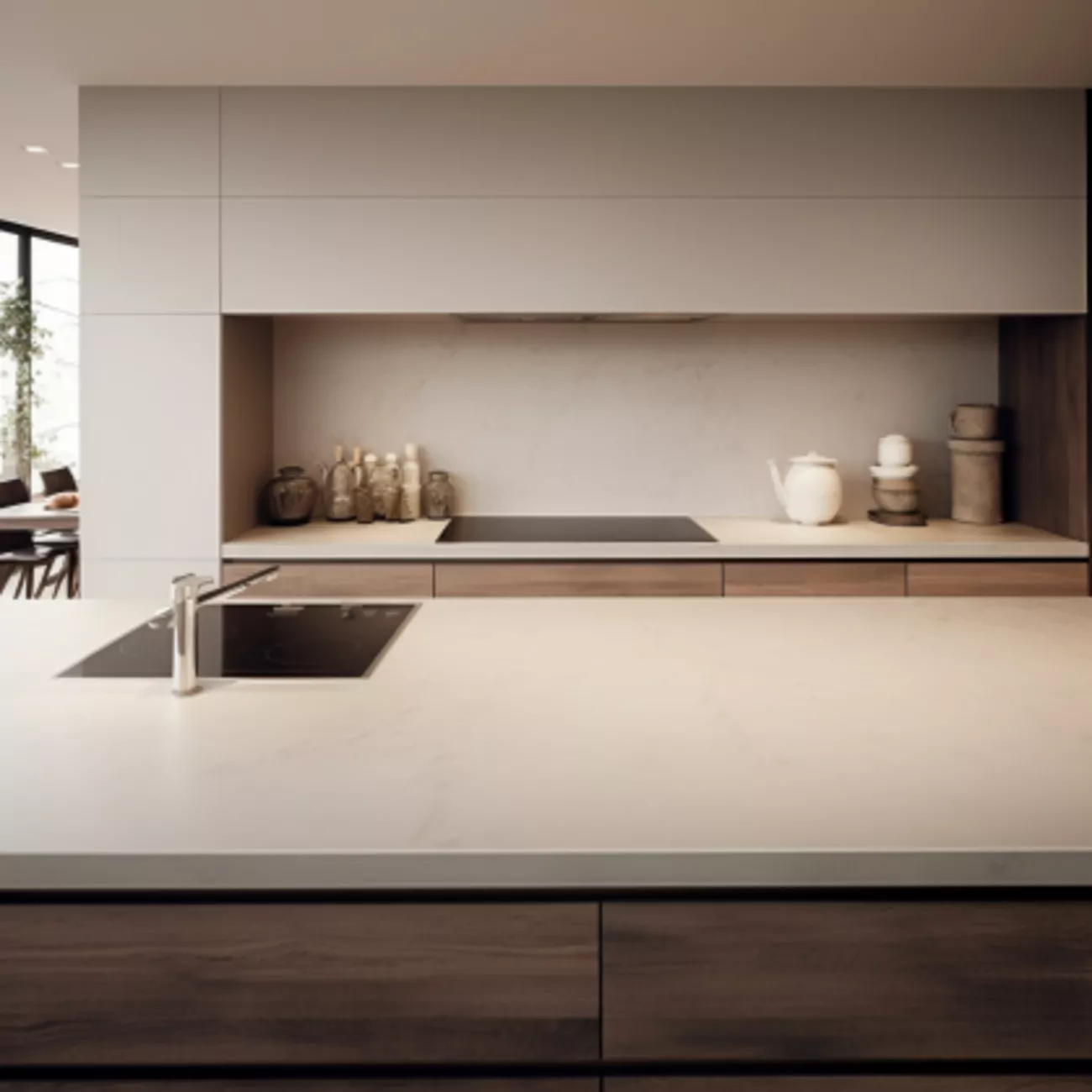 Plan Travail Pour La Cuisine En Corian – “Designer White”