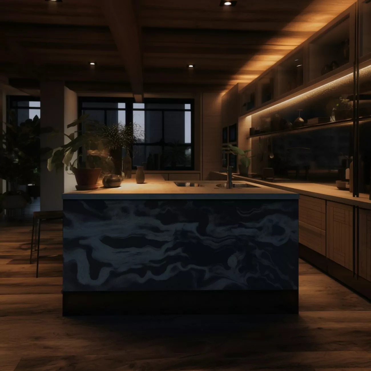 Plan de Travail de Cuisine Dekton – “Liquid Embers” 3