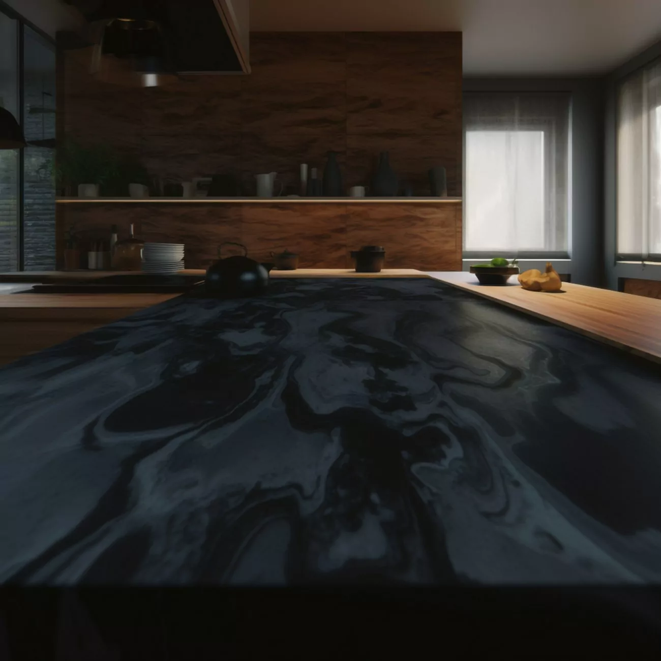 Plan de Travail de Cuisine Dekton – “Liquid Embers” 4