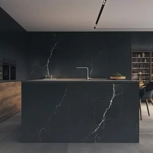 Ilot central de cuisine — “Charcoal Soapstone” 2