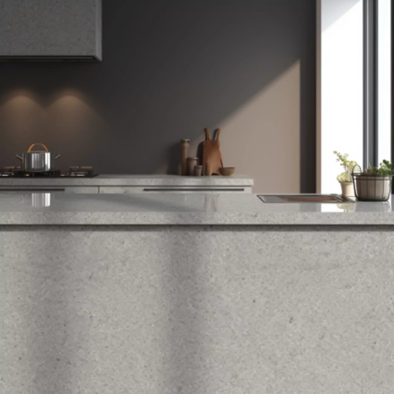 Ilot central de cuisine “Terrazzo Grey” 4