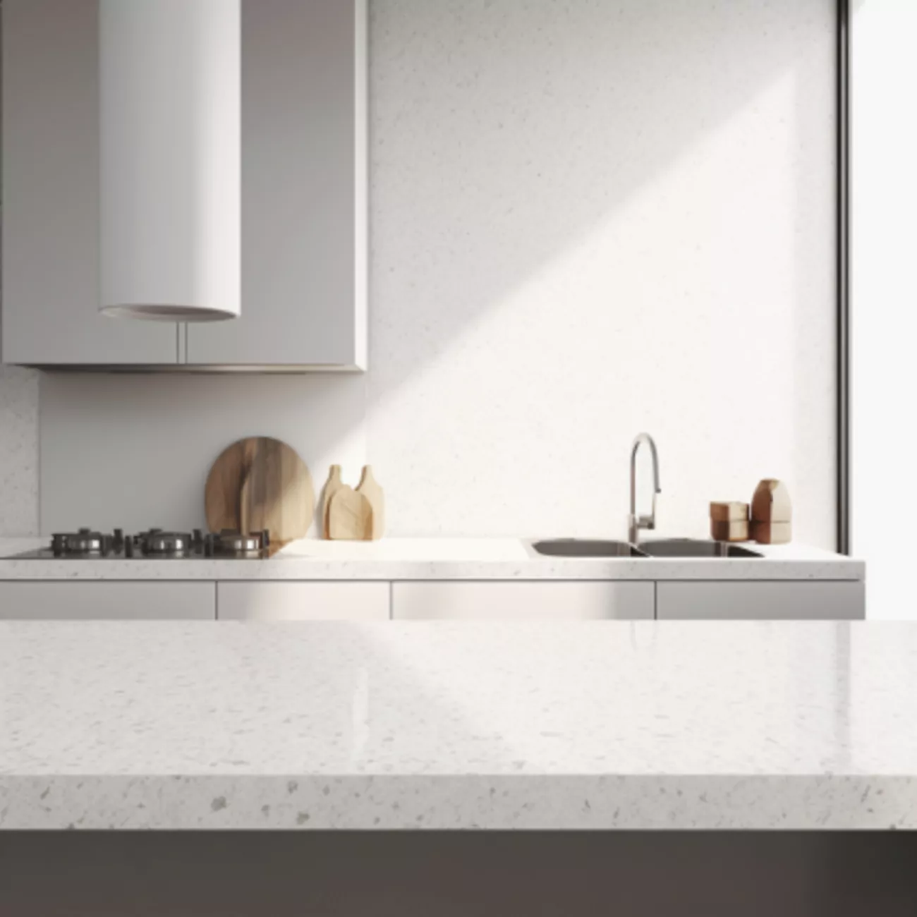 Ilot central de cuisine “Terrazzo White” 5