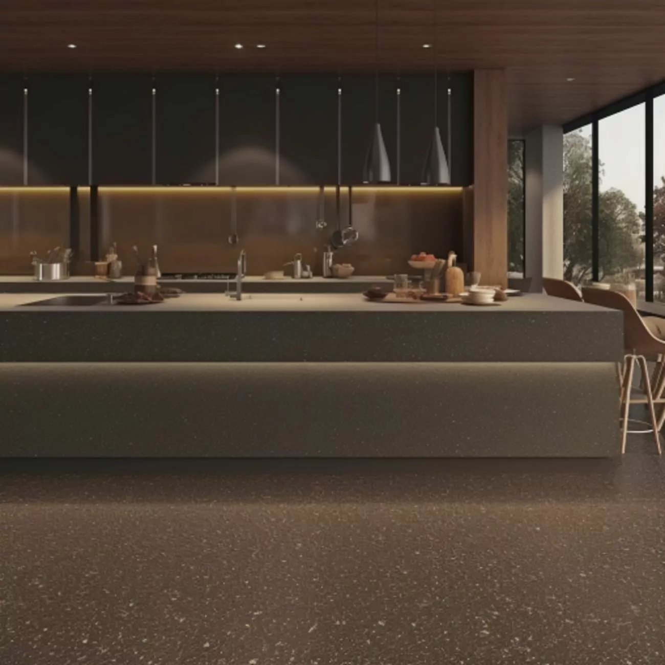 Plan Travail Pour La Cuisine En Corian – “Canyon”