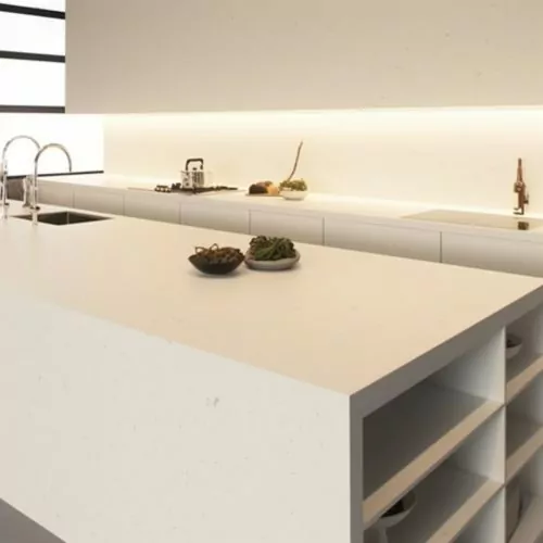 Plan Travail Pour La Cuisine En Corian – “Blanc Jasmin” 2