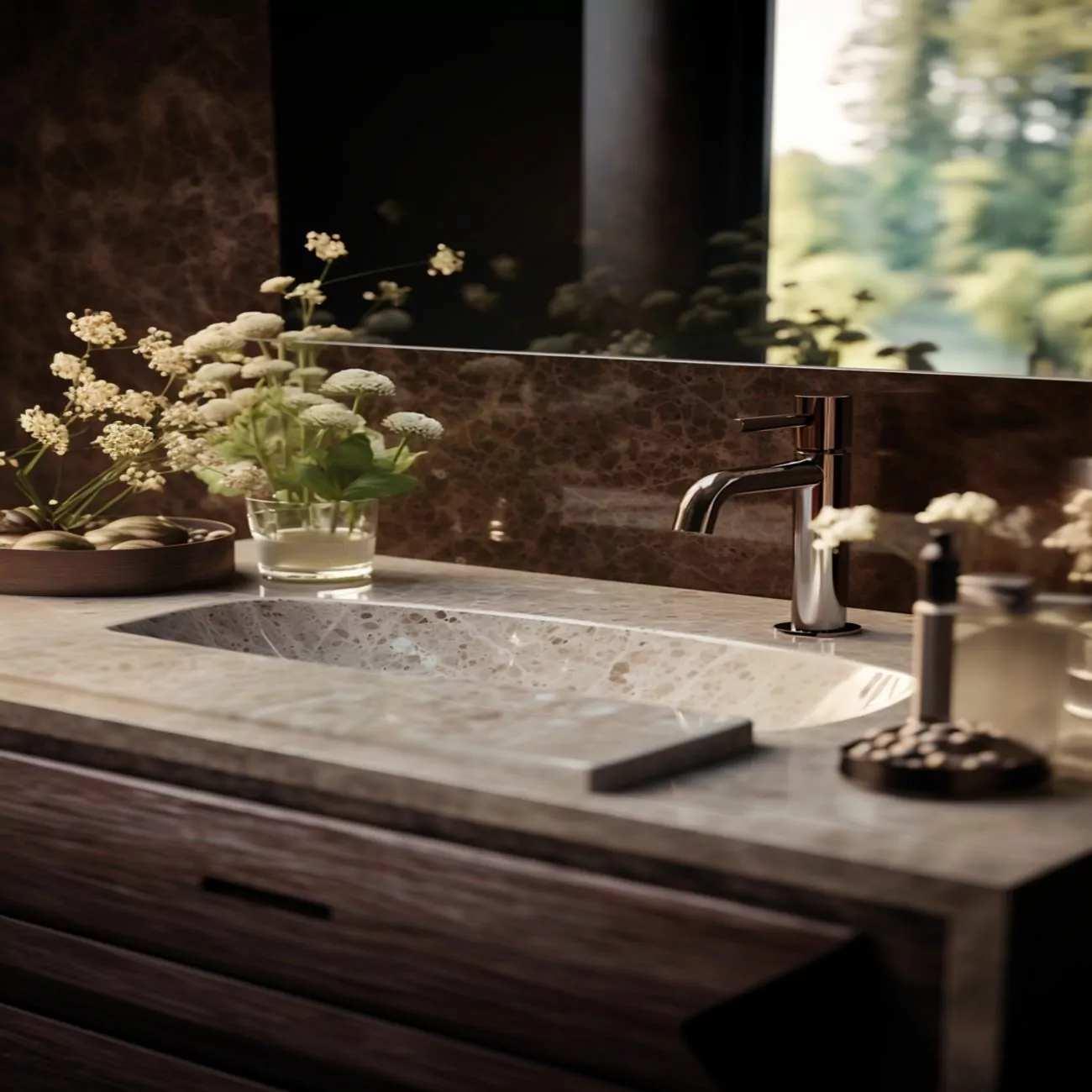 Salle de Bain en Marbre “Cèdre”