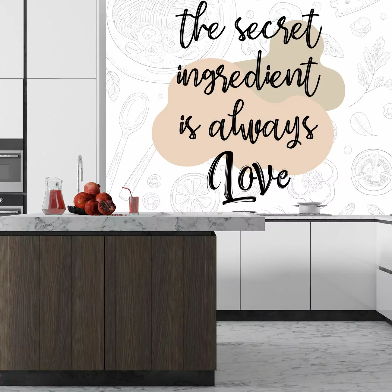 Crédence de Cuisine “The Secret Ingredient is always love” 5