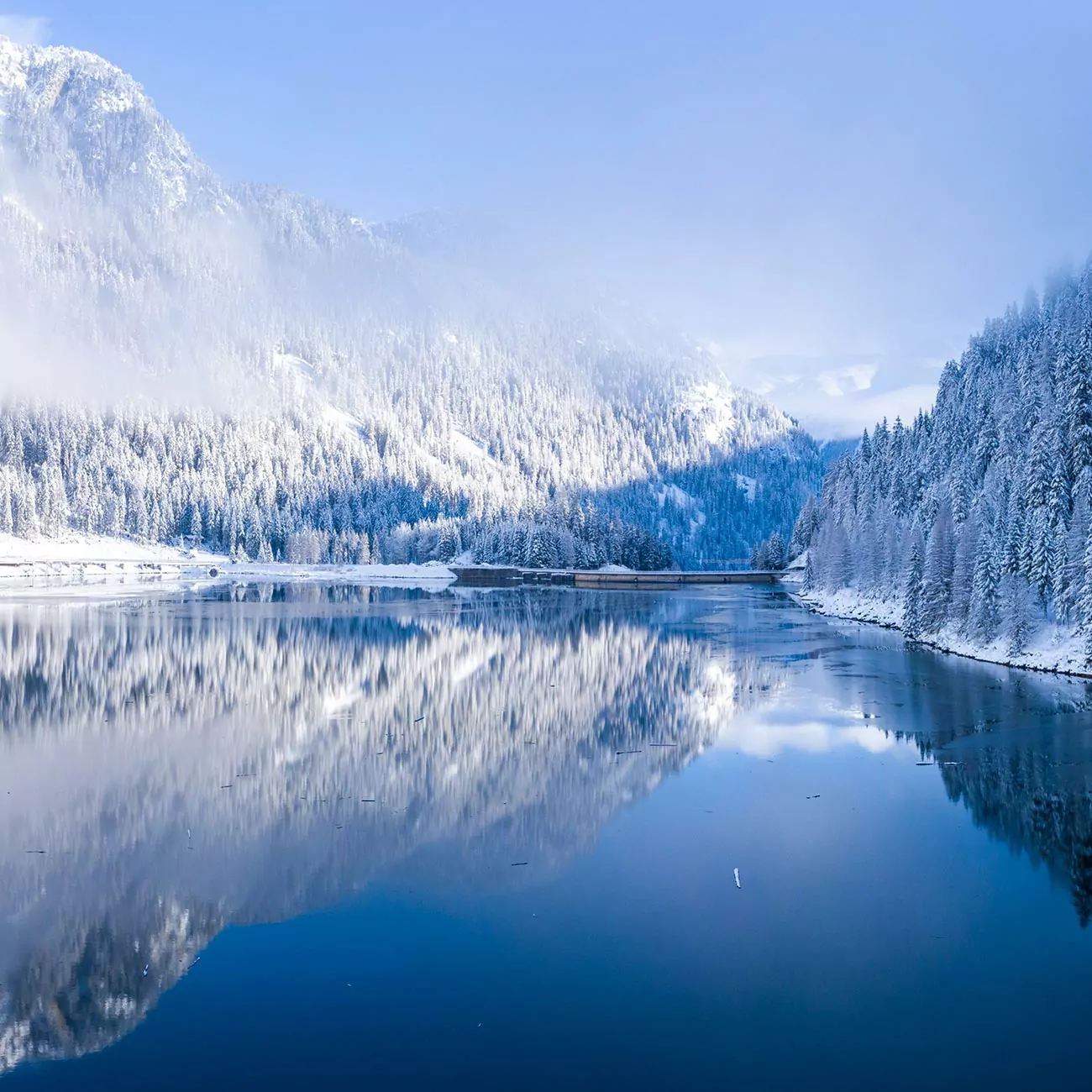 Crédence de Cuisine “Lac En Hiver” 2