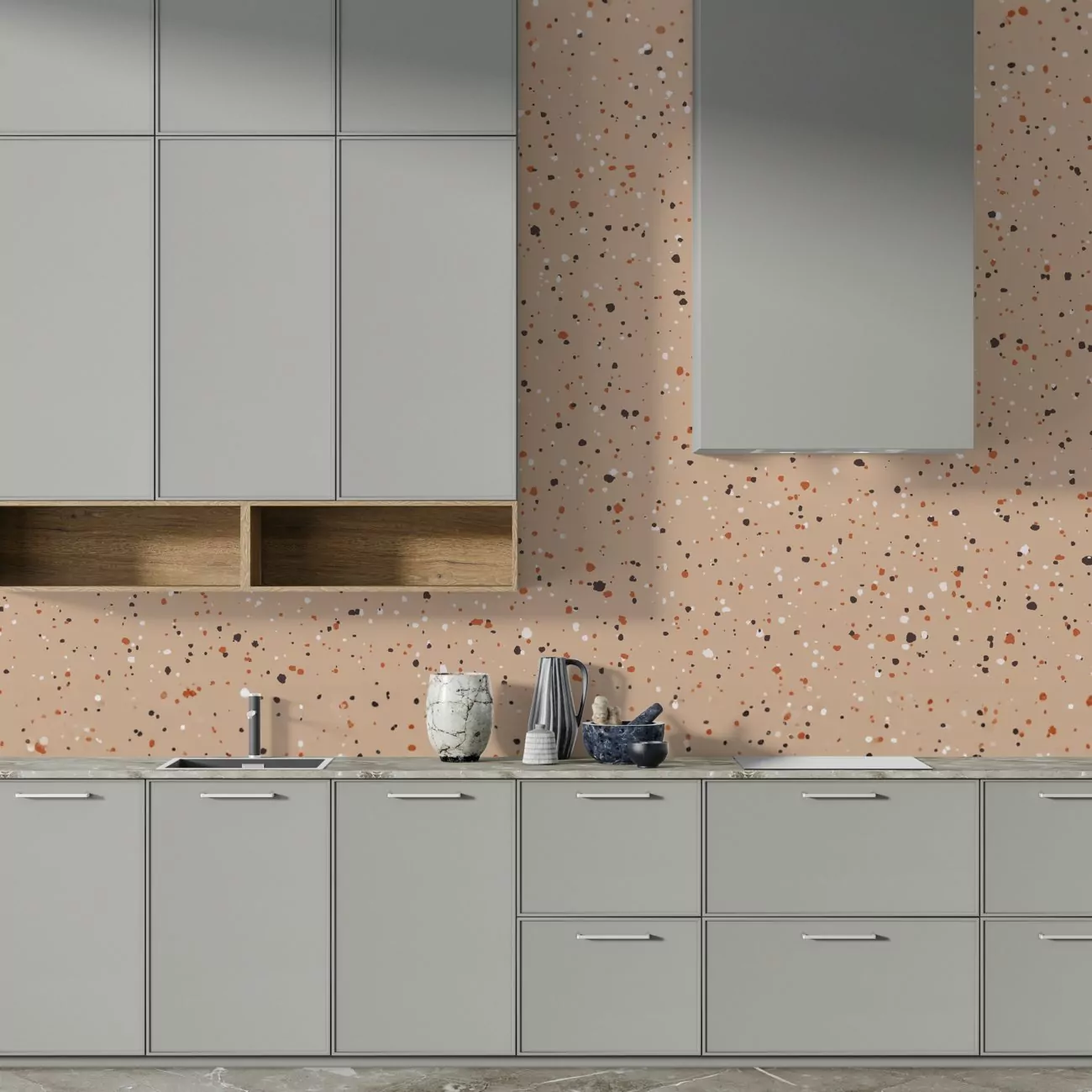 Crédence de Cuisine “Terrazzo Beige”