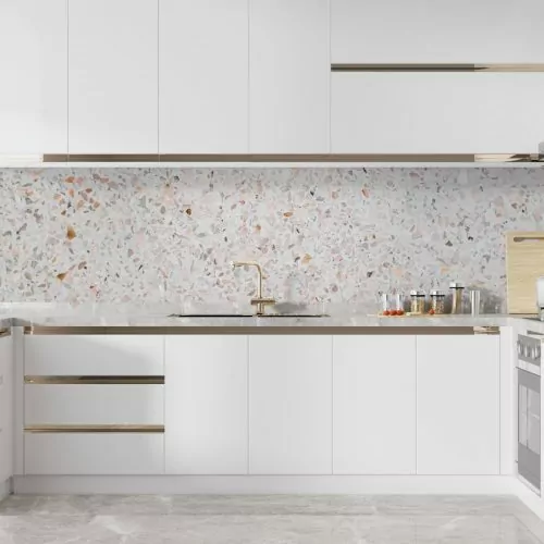 Crédence de Cuisine “Terrazzo Beige Ivoire” 7