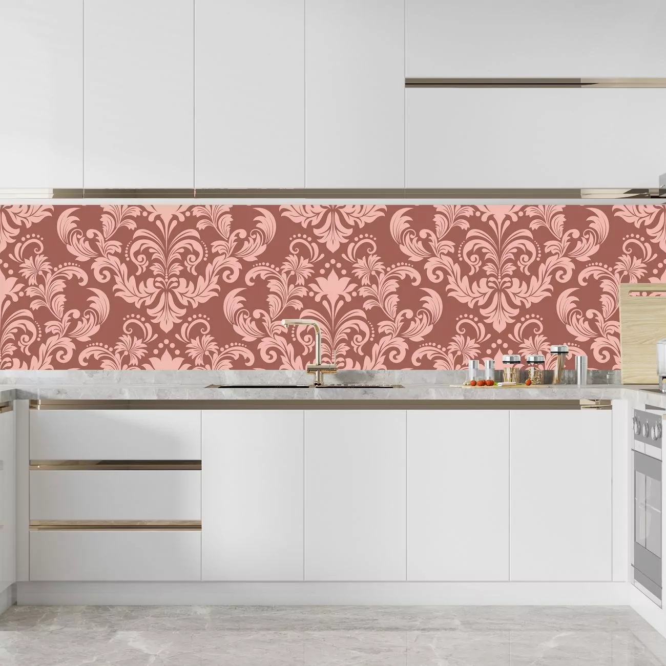 Crédence de Cuisine “Décor Rose” 5