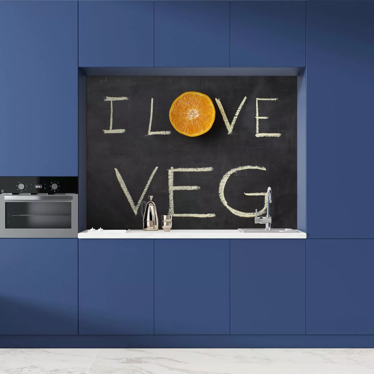 Crédence de cuisine “Ardoise ‘I love veg'” 4