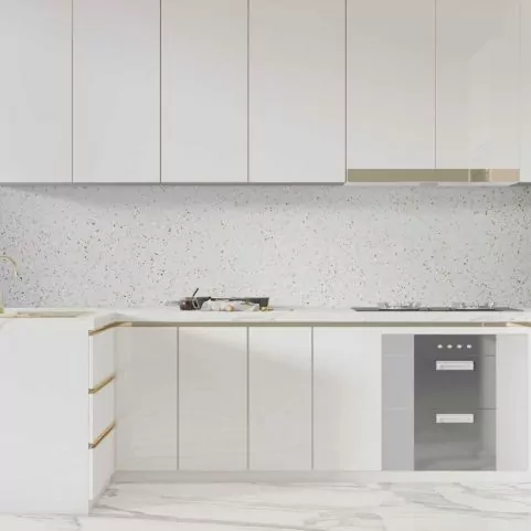 Crédence de cuisine  “Tuile terrazzo gris” 6