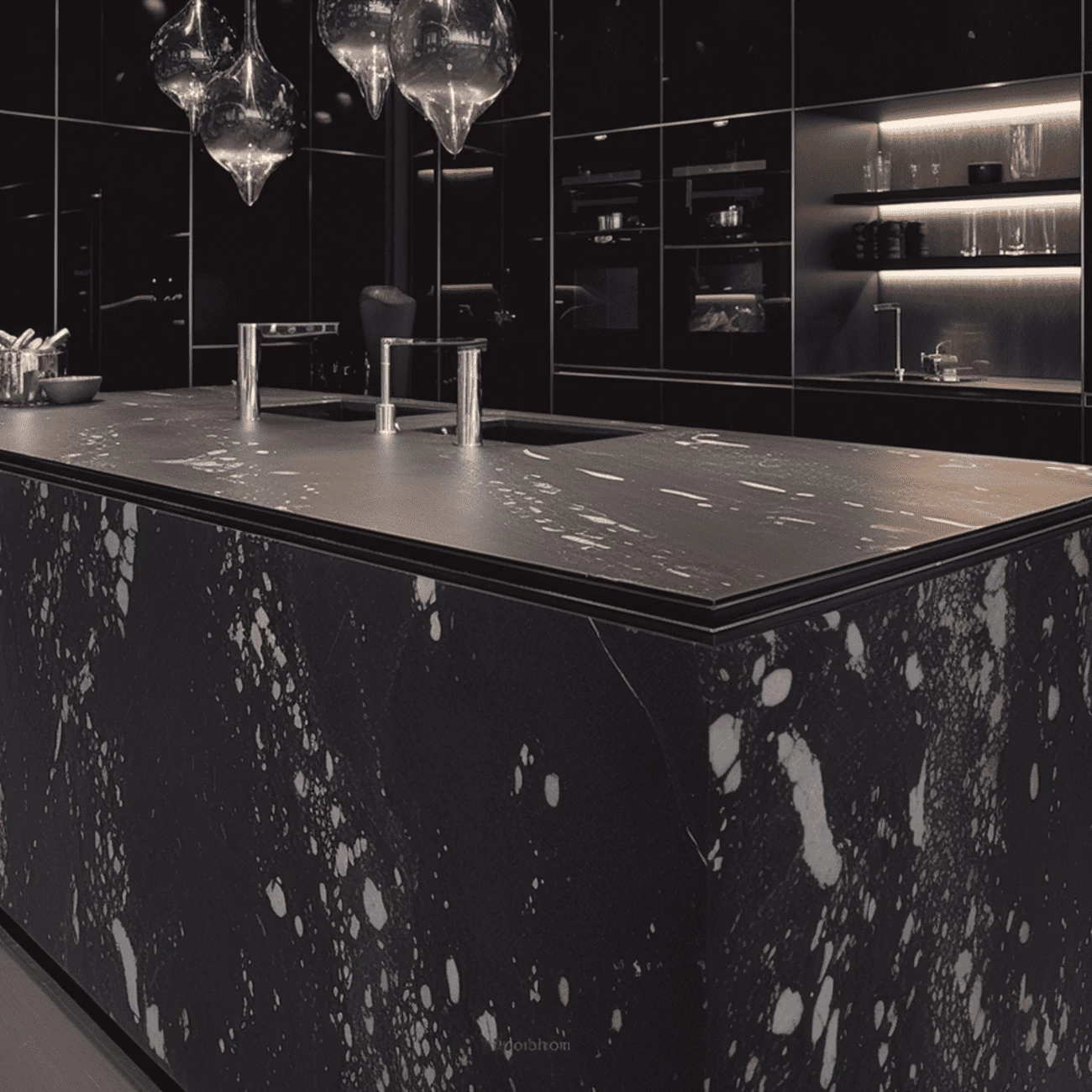 Ilot Central Cuisine En Corian – “Cosmos Premium”