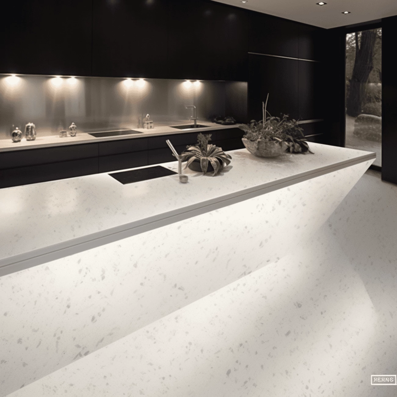 Ilot Central de Cuisine En Corian – “Marante” 3