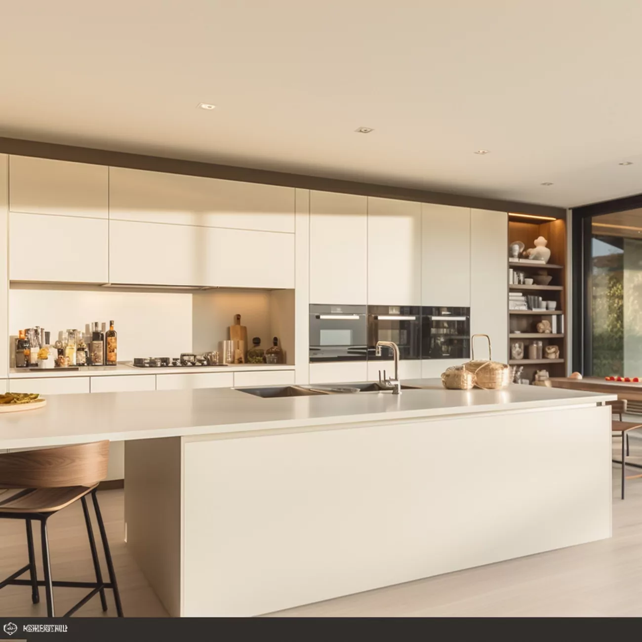 Ilot central de cuisine en Dekton “Moone”