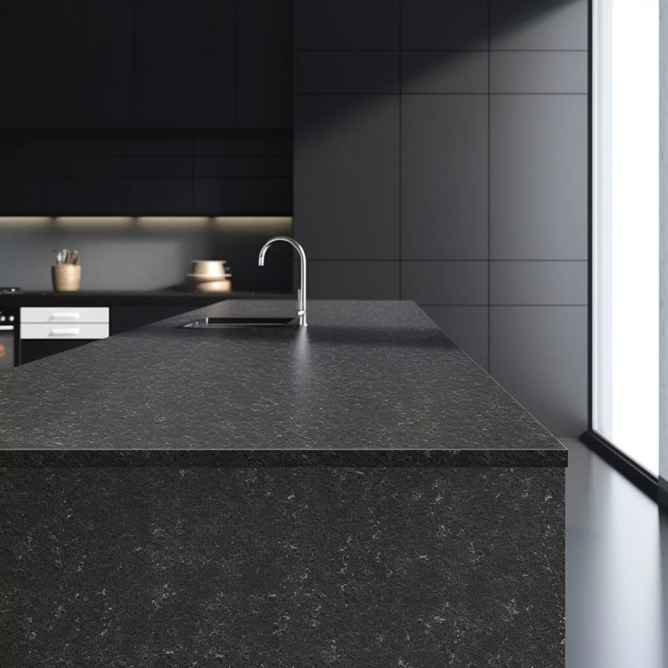 Ilot central de cuisine “Terrazzo Black” 5