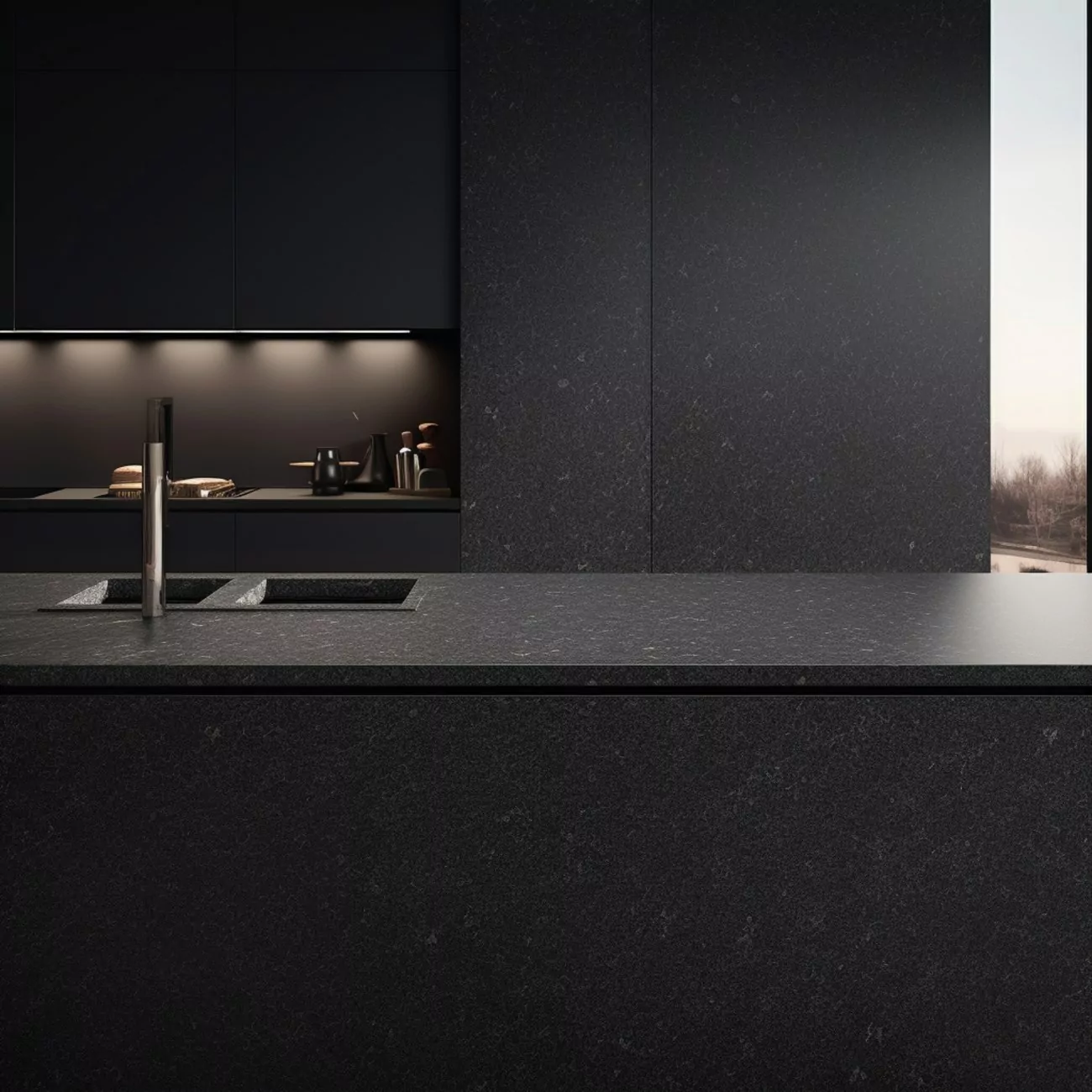 Ilot central de cuisine “Terrazzo Black” 6