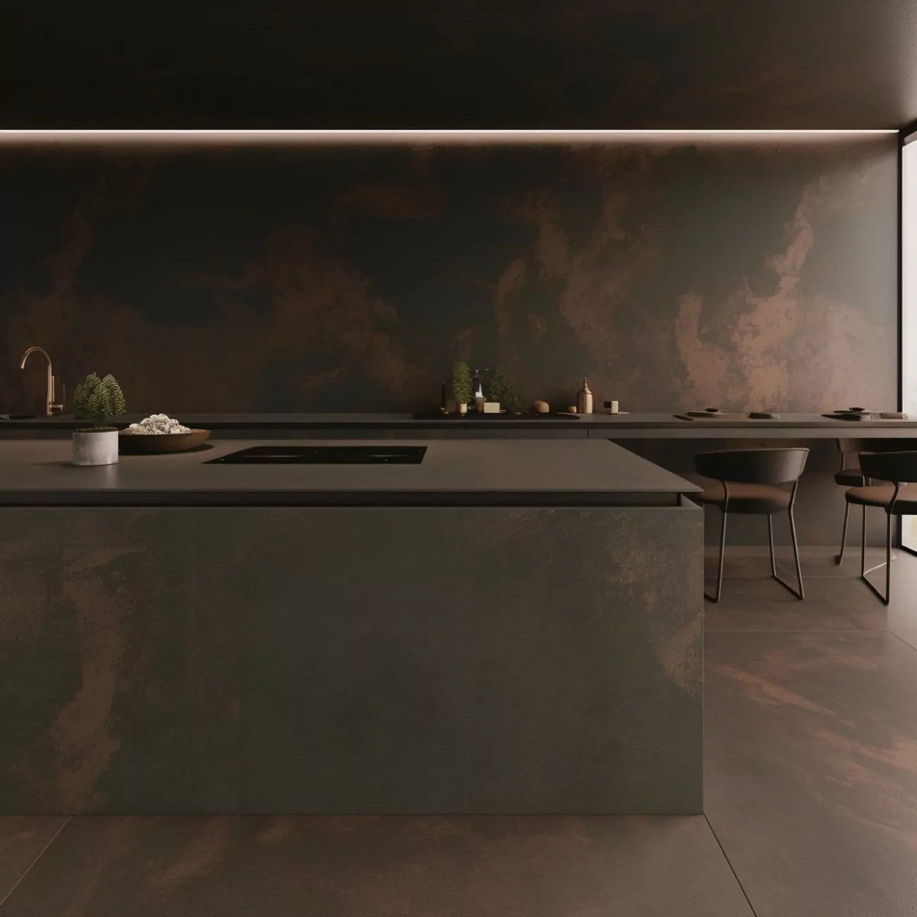 Ilot central de Cuisine Dekton  “Keranium”