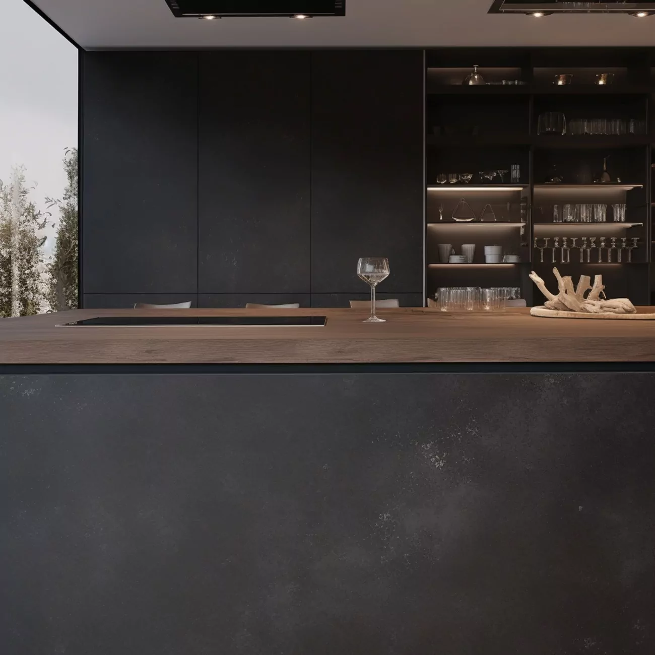 Ilot central de Cuisine Dekton  “Fossil” 3