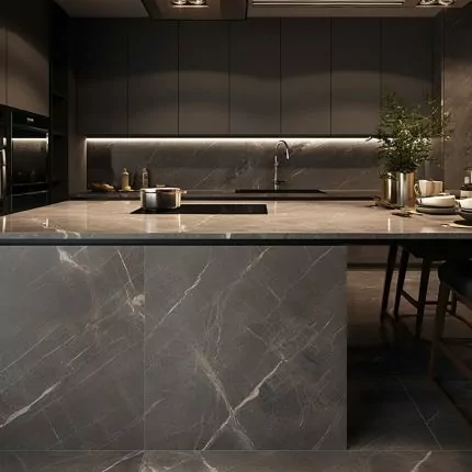 Ilot central de Cuisine Dekton  “Fossil” 5